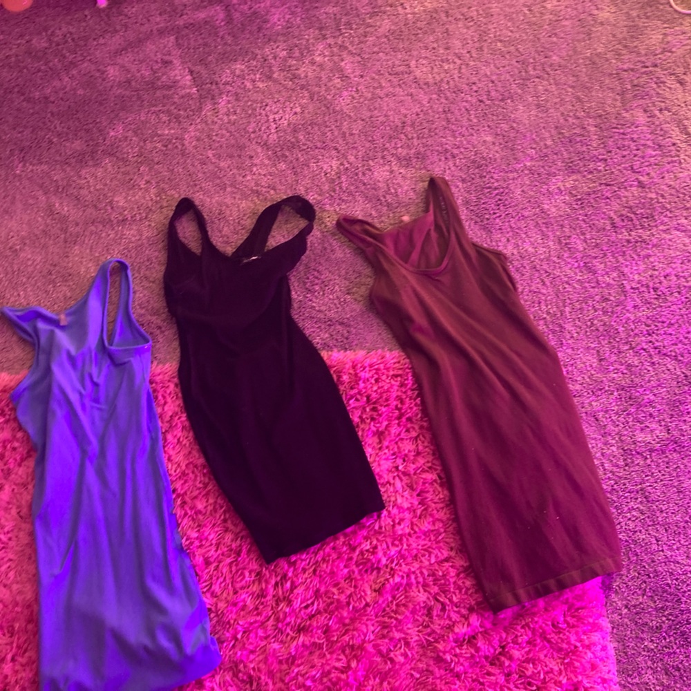 Fashion Nova Mini Dress Trio - Blue, Black, Brown